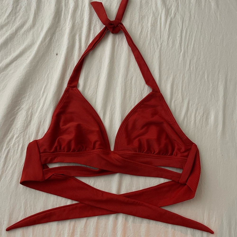 Small Walmart wrap swimsuit top.